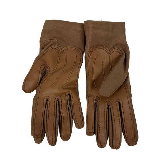 Vintage Handlove Womens Brown Costume Gloves One Size Ornate Design - Picture 2 of 4